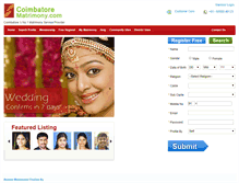 Tablet Screenshot of coimbatorematrimony.com